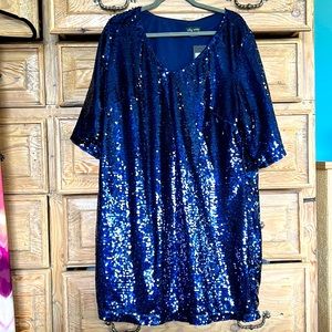 Super shimmery blue sequin dress!